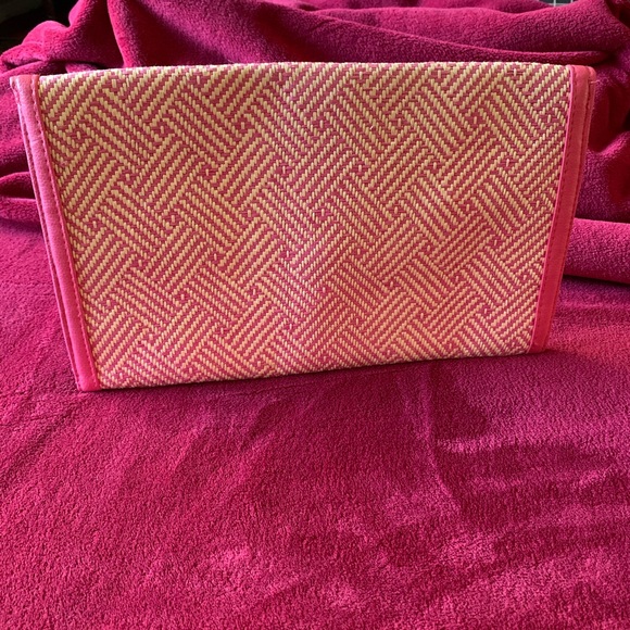 H&M Divided straw woven envelope style clutch bag - Picture 3 of 5